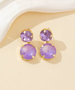 Charger l'image dans la galerie, Blossom bijoux - Boucles d’oreilles clou double cristal facetté - 26PEBOL002
