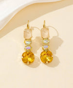 Charger l'image dans la galerie, Blossom bijoux - Boucles d’oreilles pendantes en verre facetté – 26PEBOL003
