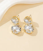 Charger l'image dans la galerie, Blossom bijoux - Boucles d’oreilles clou double cristal facetté - 26PEBOL002
