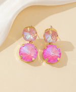 Charger l'image dans la galerie, Blossom bijoux - Boucles d’oreilles clou double cristal facetté - 26PEBOL002
