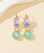 Charger l'image dans la galerie, Blossom bijoux - Boucles d’oreilles pendantes en verre facetté – 26PEBOL003
