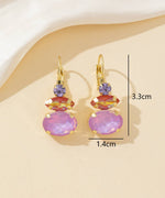 Charger l'image dans la galerie, Blossom bijoux - Boucles d’oreilles dormeuse strass trio ovale – 26PEBOL011
