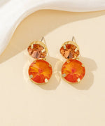 Charger l'image dans la galerie, Blossom bijoux - Boucles d’oreilles clou double cristal facetté - 26PEBOL002
