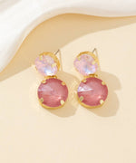 Charger l'image dans la galerie, Blossom bijoux - Boucles d’oreilles clou double cristal facetté - 26PEBOL002
