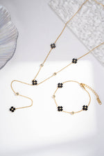 Charger l'image dans la galerie, COSMOS - Collier Y fleur chic acier inoxydable délicat élégant modern
