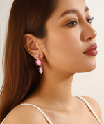 Charger l'image dans la galerie, Blossom bijoux - Boucles d’oreilles strass &amp; perles facettées – 26PEBOL027
