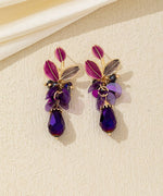 Charger l'image dans la galerie, Blossom bijoux - Boucles d’oreilles dormeuse feuillage et goutte - 26AHBOL070
