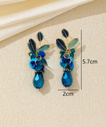 Charger l'image dans la galerie, Blossom bijoux - Boucles d’oreilles dormeuse feuillage et goutte - 26AHBOL070
