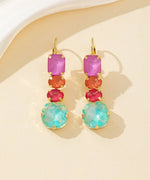 Charger l'image dans la galerie, Blossom bijoux - Boucles d’oreilles pendantes en verre facetté – 26PEBOL003
