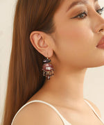 Charger l'image dans la galerie, Blossom bijoux - Boucles d'oreilles pendantes strass pampilles –  26AHBOL018
