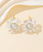 Charger l'image dans la galerie, Blossom bijoux - Boucles d’oreilles fleur à sequins &amp; strass – 26PEBOL024
