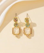 Charger l'image dans la galerie, Blossom bijoux - Boucles d’oreilles à clou strass rectangle  – 26PEBOL008
