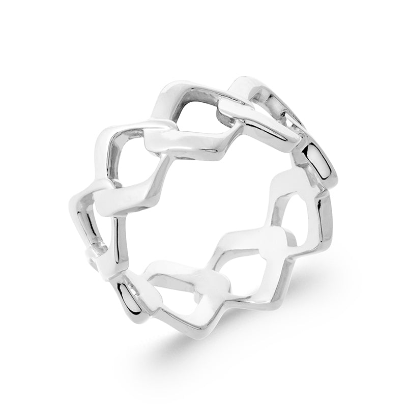 Bague Argent Maille Losange - by URBAN