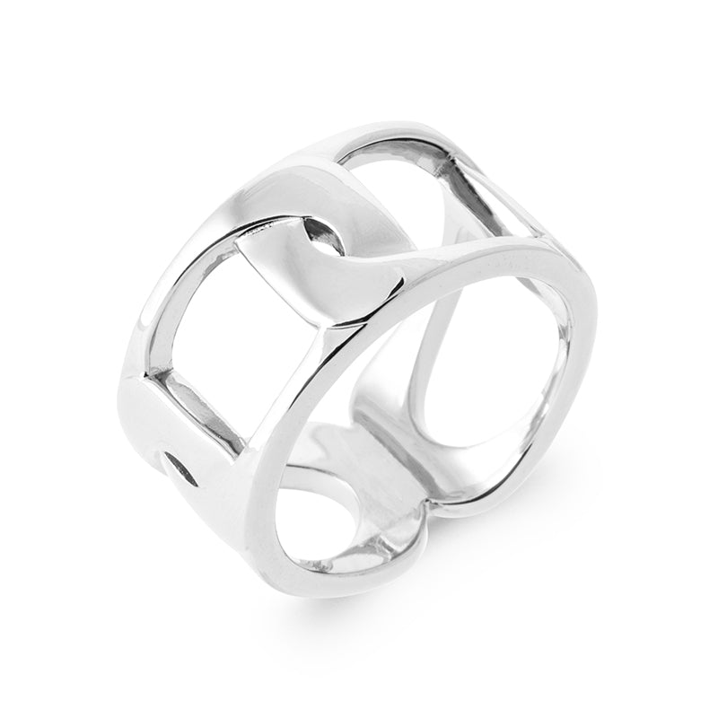 Bague Argent Motif chaîne - by URBAN