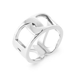 Bague Argent Motif chaîne - by URBAN