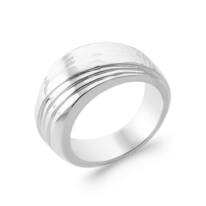 Bague Argent Rainurée - by URBAN