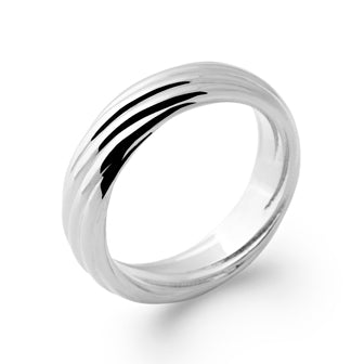 Bague jonc Argent Fine torsade - by URBAN