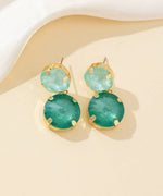 Charger l'image dans la galerie, Blossom bijoux - Boucles d’oreilles clou double cristal facetté - 26PEBOL002
