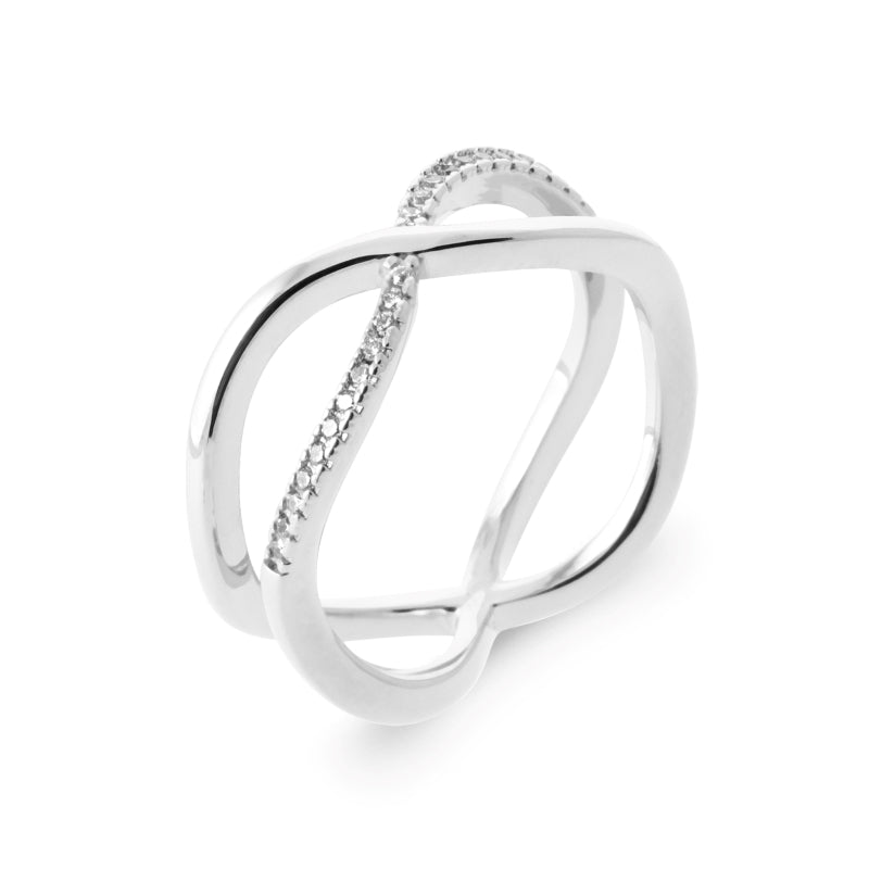 Bague Argent Anneaux croisés - by URBAN