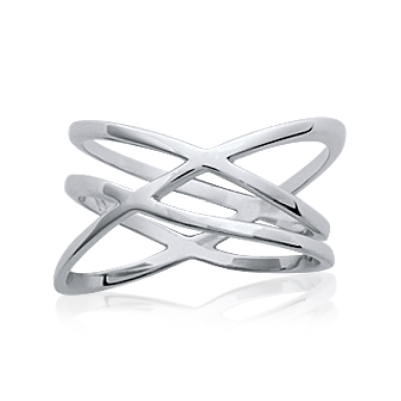 Bague Argent Anneaux mêlés - by URBAN