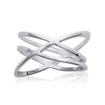 Charger l&#39;image dans la galerie, Bague Argent Anneaux mêlés - by URBAN
