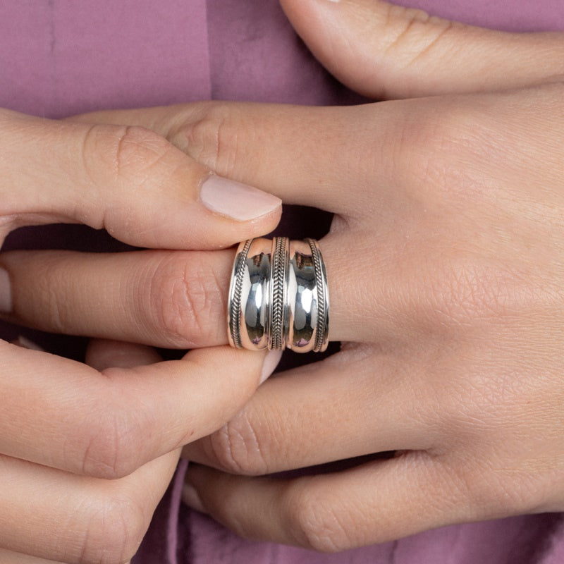 Bague Argent Bohème - by URBAN