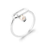 Charger l&#39;image dans la galerie, Bague Argent Breloque Perle - by URBAN
