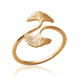 Bague Plaqué Or Ginkgo - by URBAN