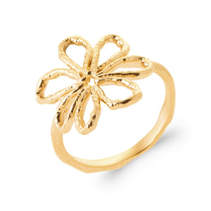 Bague Plaqué Or Marguerite - by URBAN