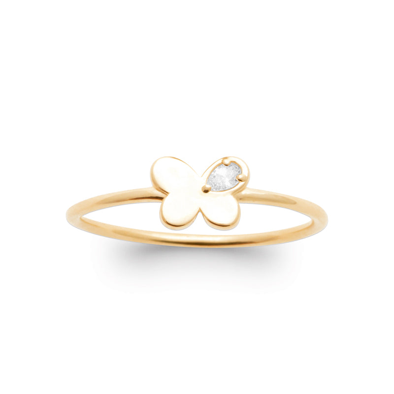 Bague Plaqué Or Papillon - by URBAN