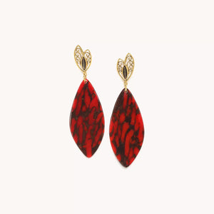 Boucles d'oreilles GAIA rouge - NATURE BIJOUX