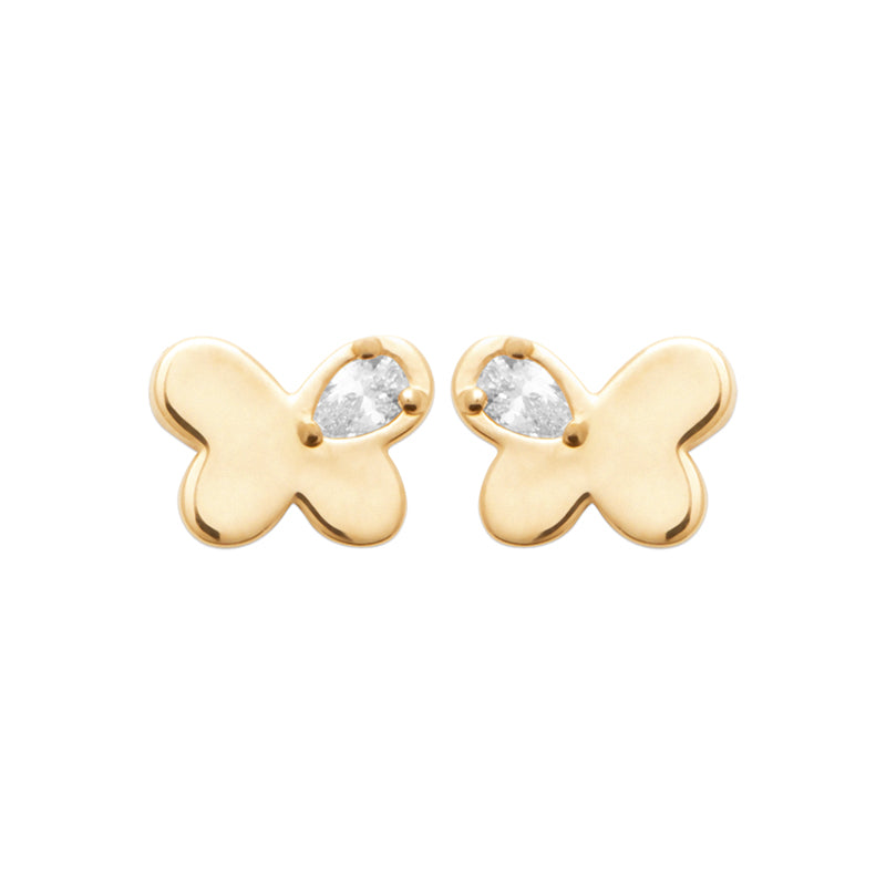Boucles d'oreilles Plaqué Or Papillon - By URBAN
