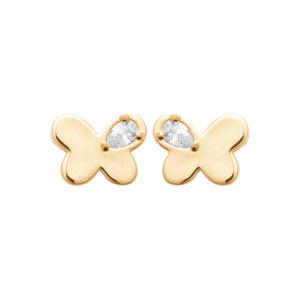 Boucles d'oreilles Plaqué Or Papillon - By URBAN