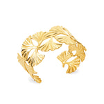 Charger l'image dans la galerie, Bracelet jonc Acier doré Ginkgo - By URBAN
