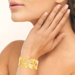 Charger l'image dans la galerie, Bracelet jonc Acier doré Ginkgo - By URBAN
