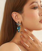 Charger l'image dans la galerie, Blossom bijoux - Boucles d’oreilles dormeuse feuillage et goutte - 26AHBOL070

