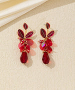 Charger l'image dans la galerie, Blossom bijoux - Boucles d’oreilles dormeuse feuillage et goutte - 26AHBOL070
