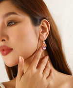 Charger l'image dans la galerie, Blossom bijoux - Boucles d’oreilles dormeuse strass cascade – 26PEBOL012
