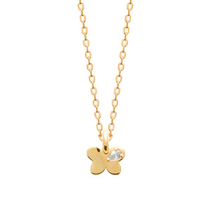 Collier Plaqué Or Papillon - by URBAN