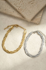 Charger l'image dans la galerie, COSMOS - Bracelet Torsadé Maille Large Doré  Argenté Acier Inoxydable
