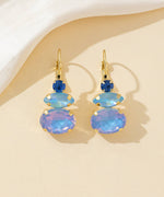 Charger l'image dans la galerie, Blossom bijoux - Boucles d’oreilles dormeuse strass trio ovale – 26PEBOL011
