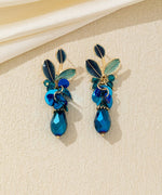 Charger l'image dans la galerie, Blossom bijoux - Boucles d’oreilles dormeuse feuillage et goutte - 26AHBOL070
