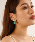 Charger l'image dans la galerie, Blossom bijoux - Boucles d’oreilles clou double cristal facetté - 26PEBOL002
