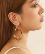Charger l'image dans la galerie, Blossom bijoux - Boucles d’oreilles Dormeuse pendantes anneau – 26AHBOL037
