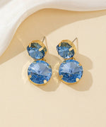 Charger l'image dans la galerie, Blossom bijoux - Boucles d’oreilles clou double cristal facetté - 26PEBOL002
