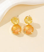 Charger l'image dans la galerie, Blossom bijoux - Boucles d’oreilles clou double cristal facetté - 26PEBOL002
