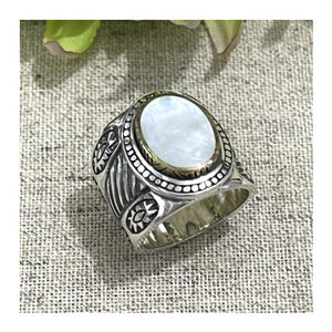 Bague Argent Ethnique Nacre - JALAN