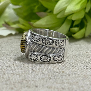 Bague Argent Mini ethnique Porcelaine Tigrée - JALAN