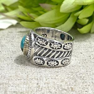 Bague Argent Mini ethnique Turquoise - JALAN